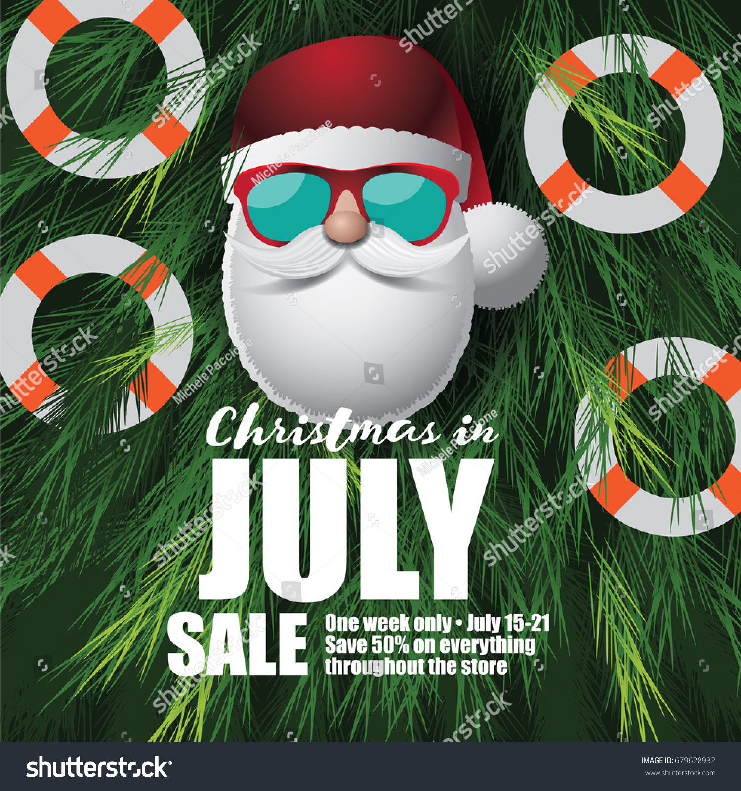 christmas in july poster template
