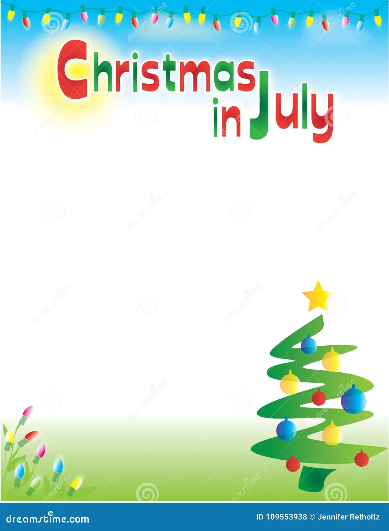Christmas July Postcard Flyer Background Template Poster Flyer Invitation Christmas July Postcard Flyer Background Template Image109553938