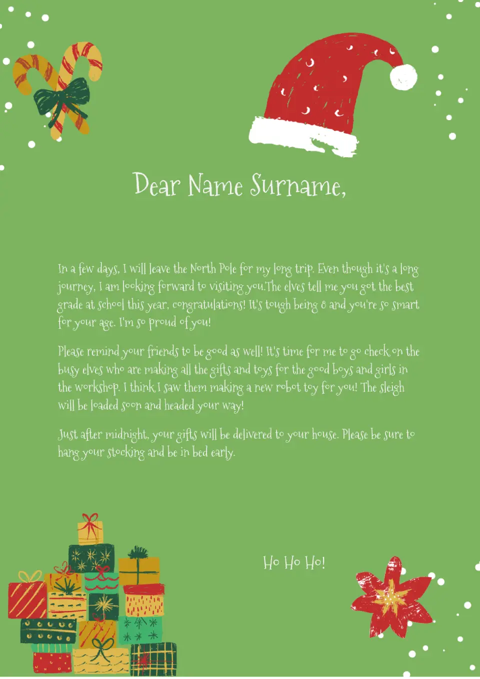 Christmas Letter Template Christmas Letter Template