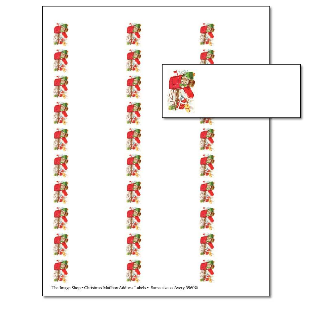 Christmas Mailbox Address Label Christmas Mailbox Address Label