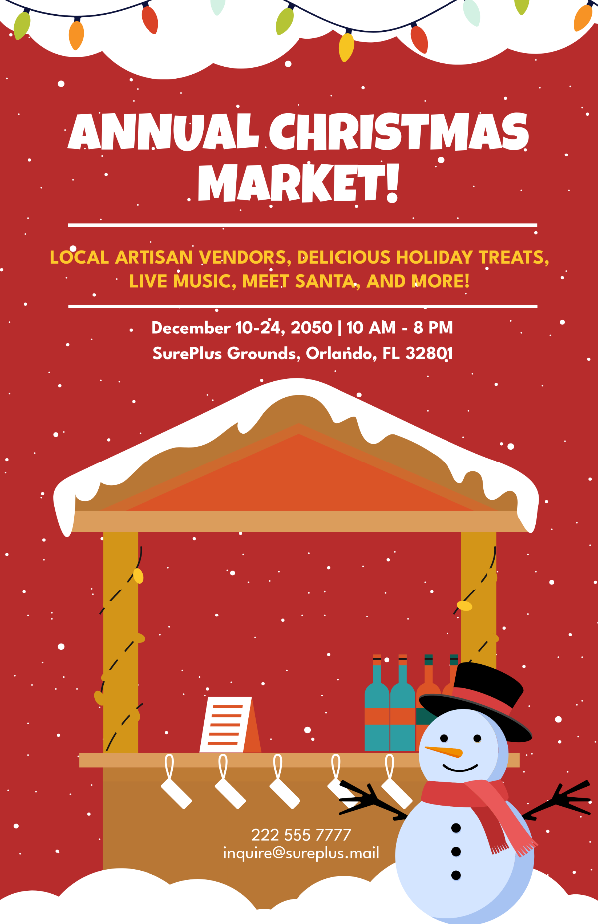 christmas fair poster template free