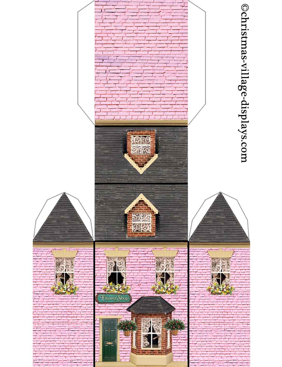 cardboard free printable printable christmas village template