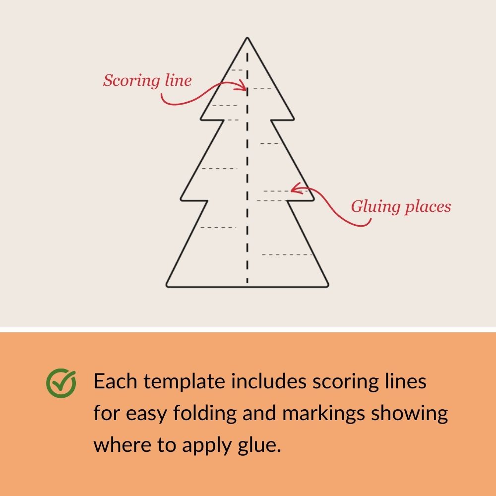 3 triangle christmas tree template