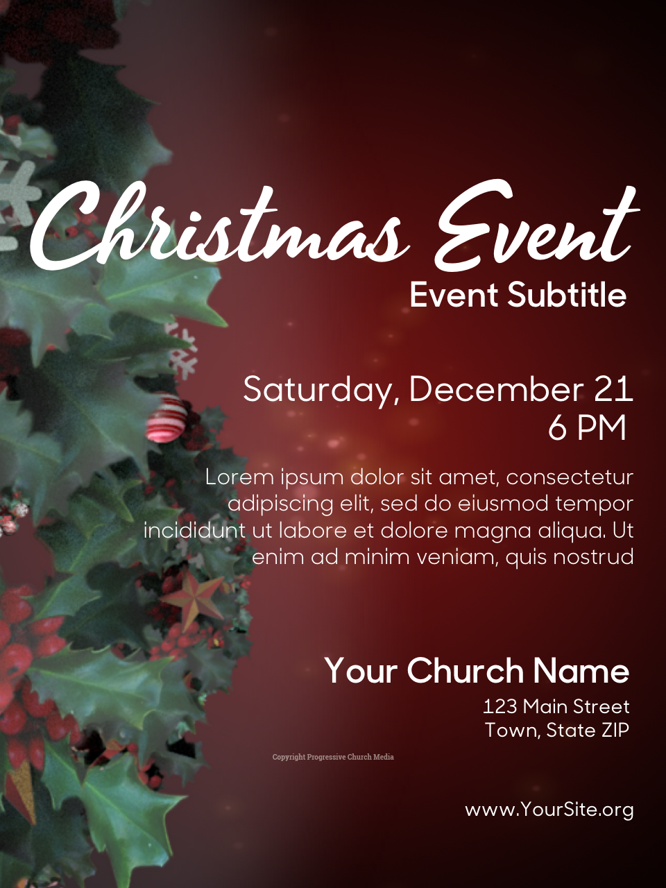 Christmas Worship Background Flyer
