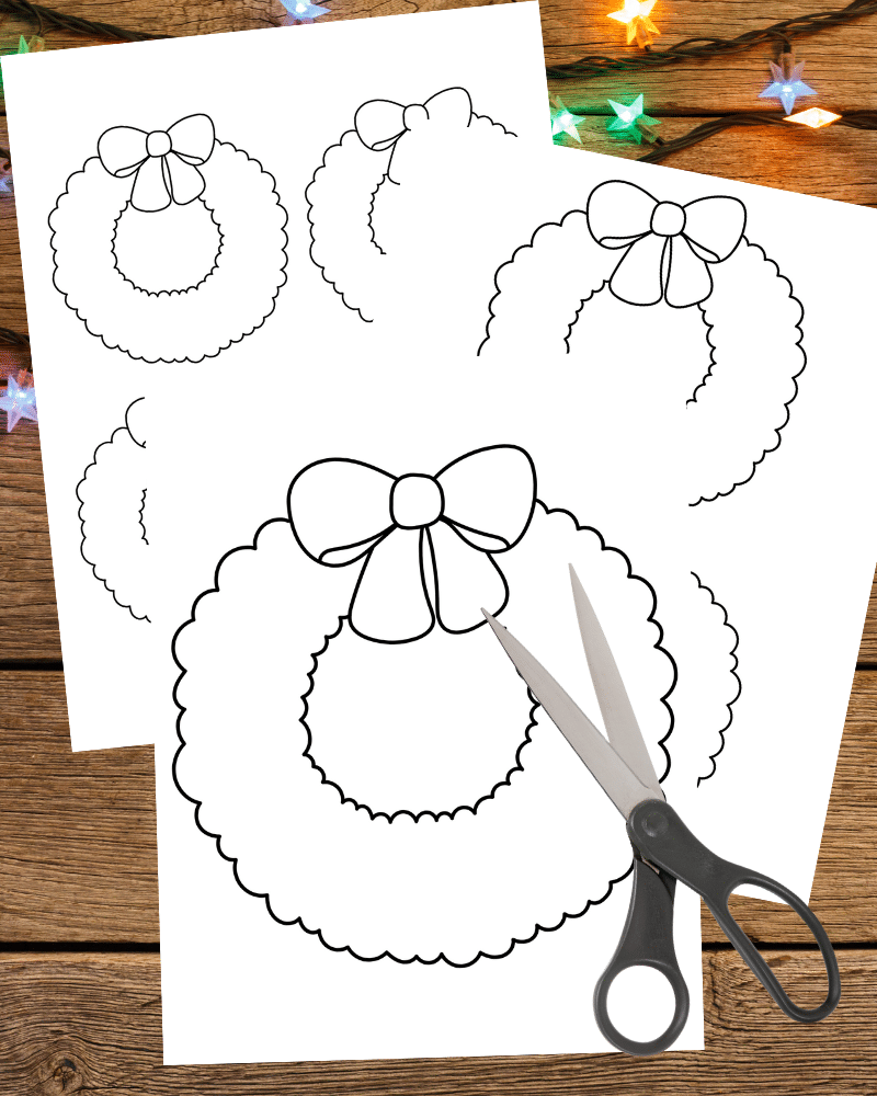 Christmas Wreath Printable Template Christmas Wreath Printable Template