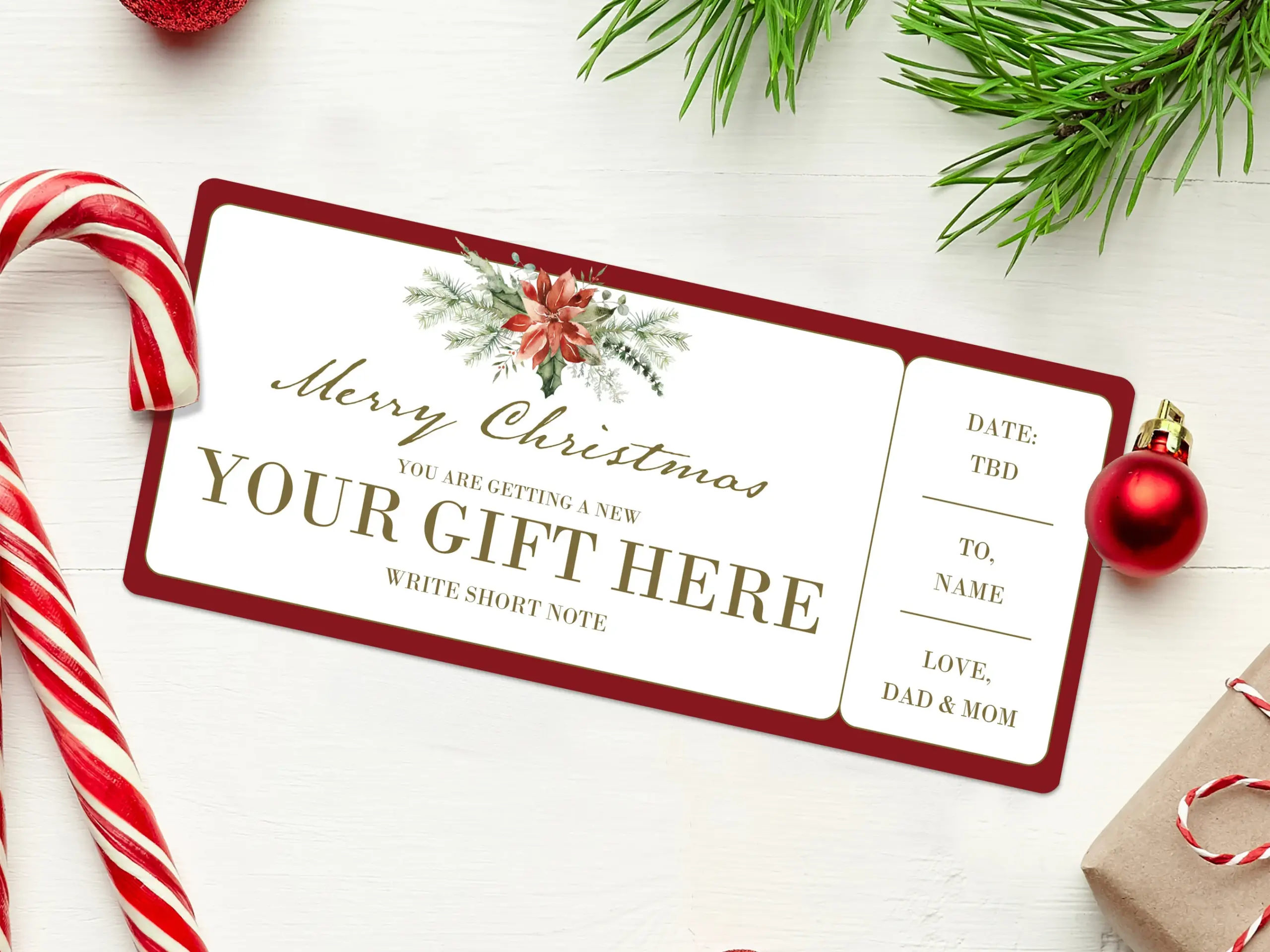 Christmas Your Gift Certificate Coupon