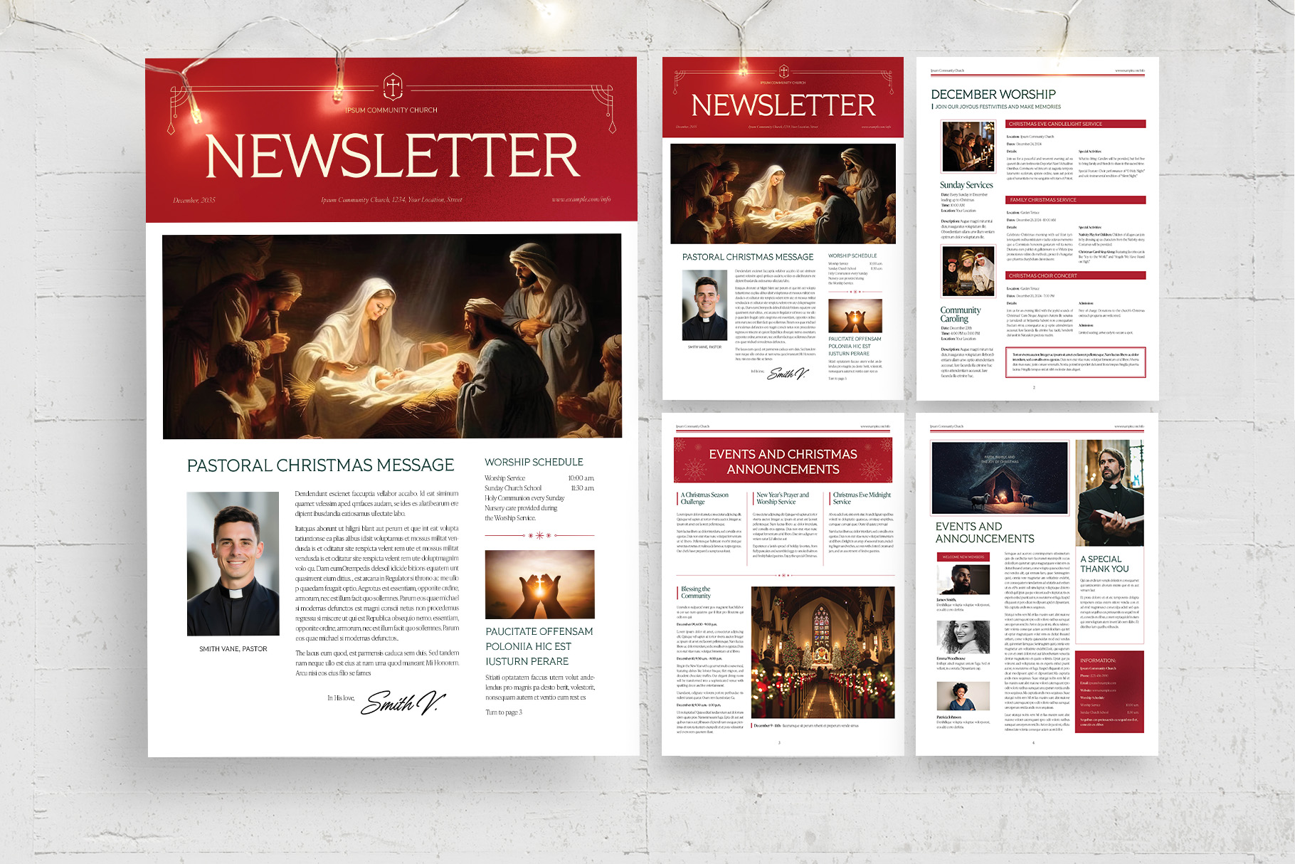 Church Christmas Newsletter Template Church Christmas Newsletter Template