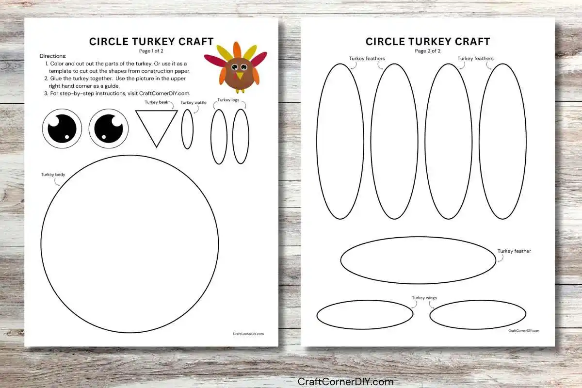 Circle Shape Turkey Craft