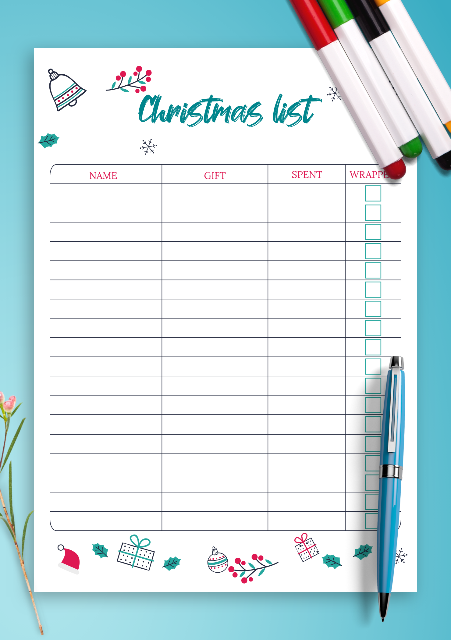 Classic White Christmas List Classic White Christmas List