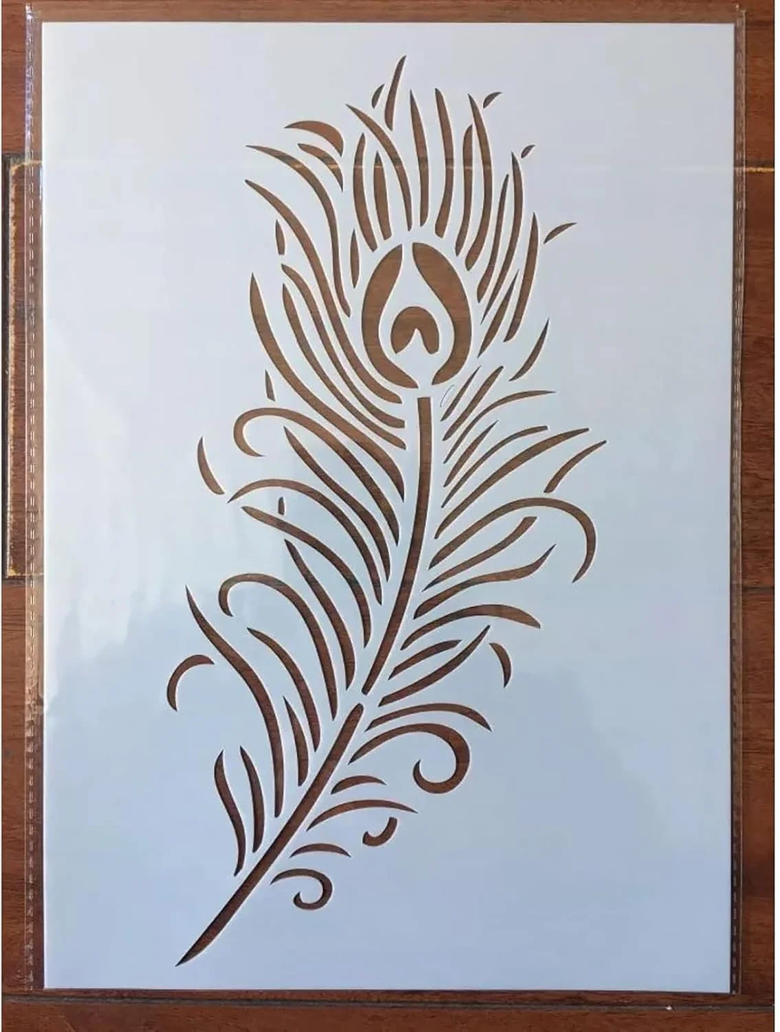 peacock feather drawing template