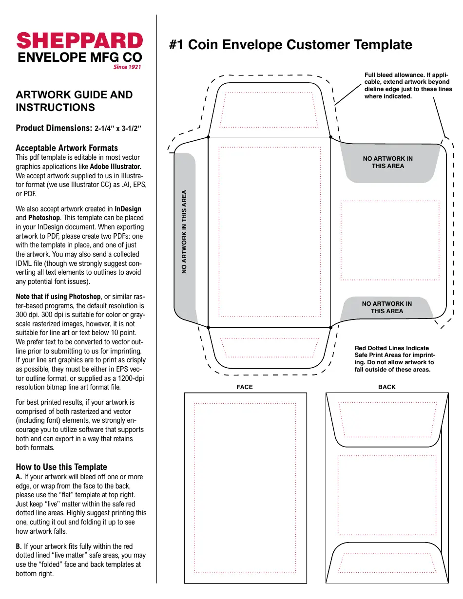 Coin Envelope Template Coin Envelope Template