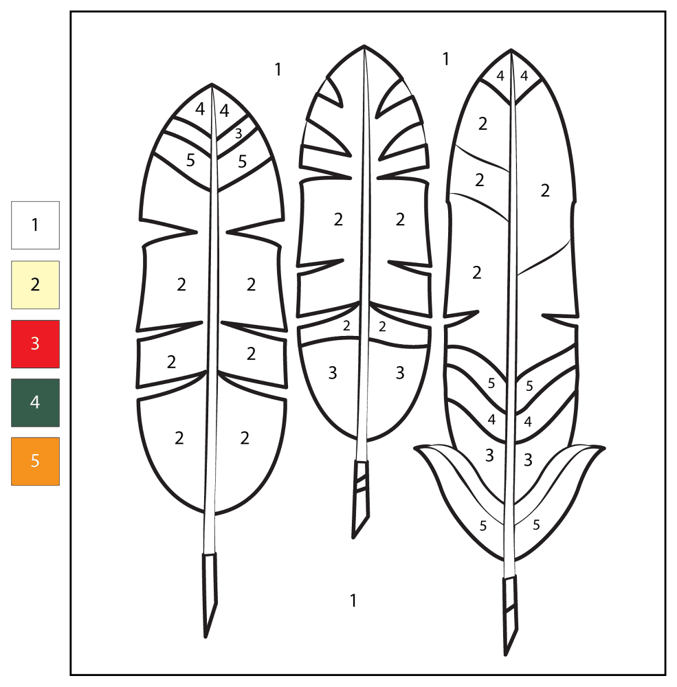 indian feather pattern template