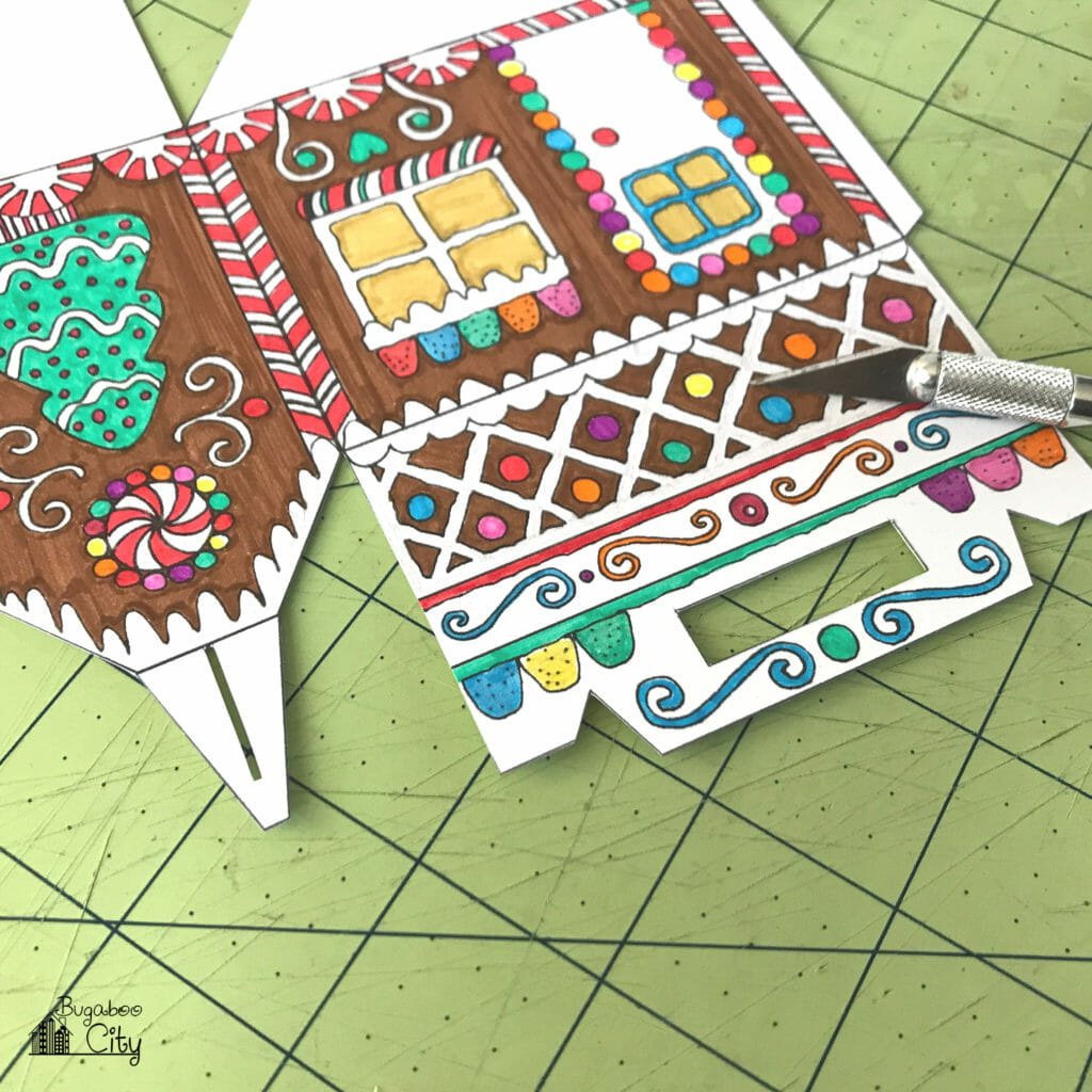 Color Gingerbread House Box