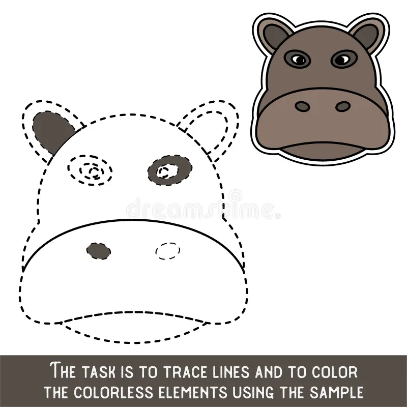free printable hippo mask template free printable hippo mask template