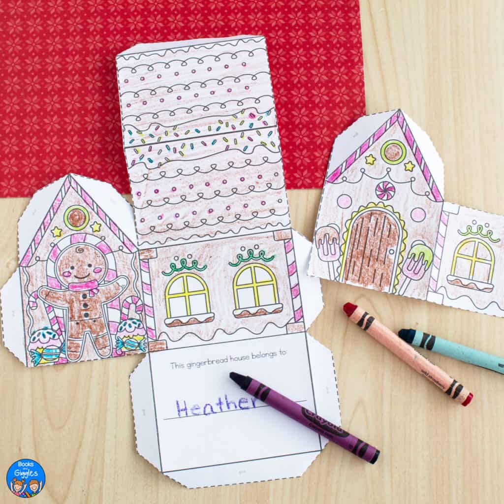 gingerbread house paper template