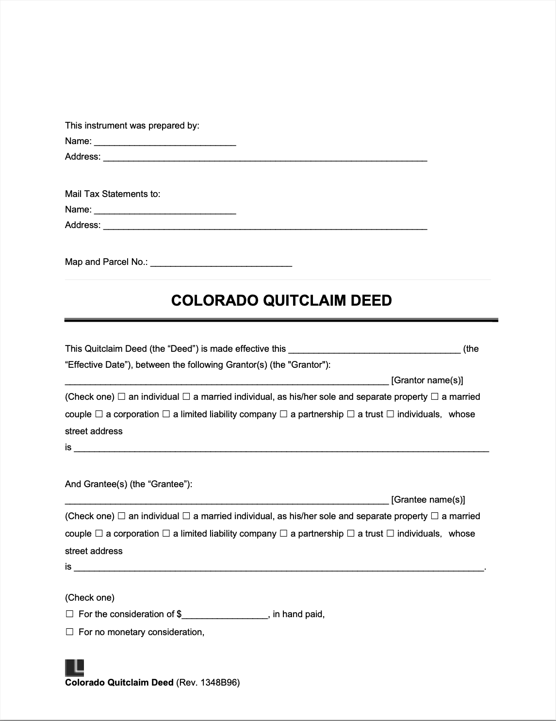 free printable contract for deed template