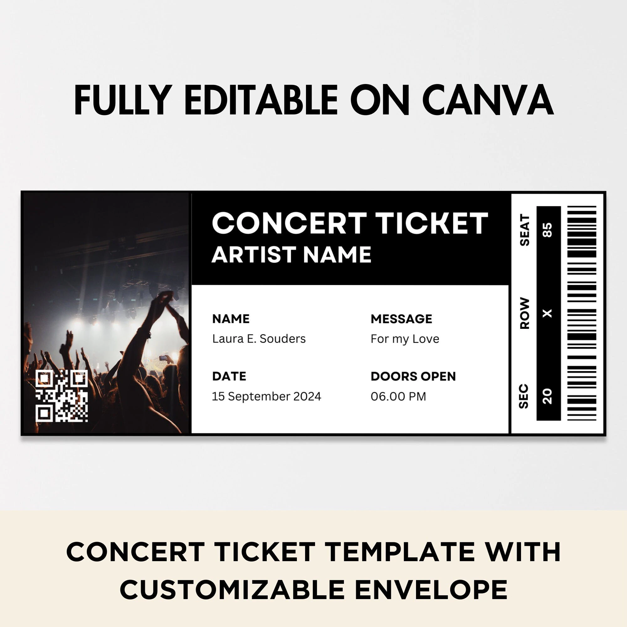 Concert Ticket Template Event Ticket