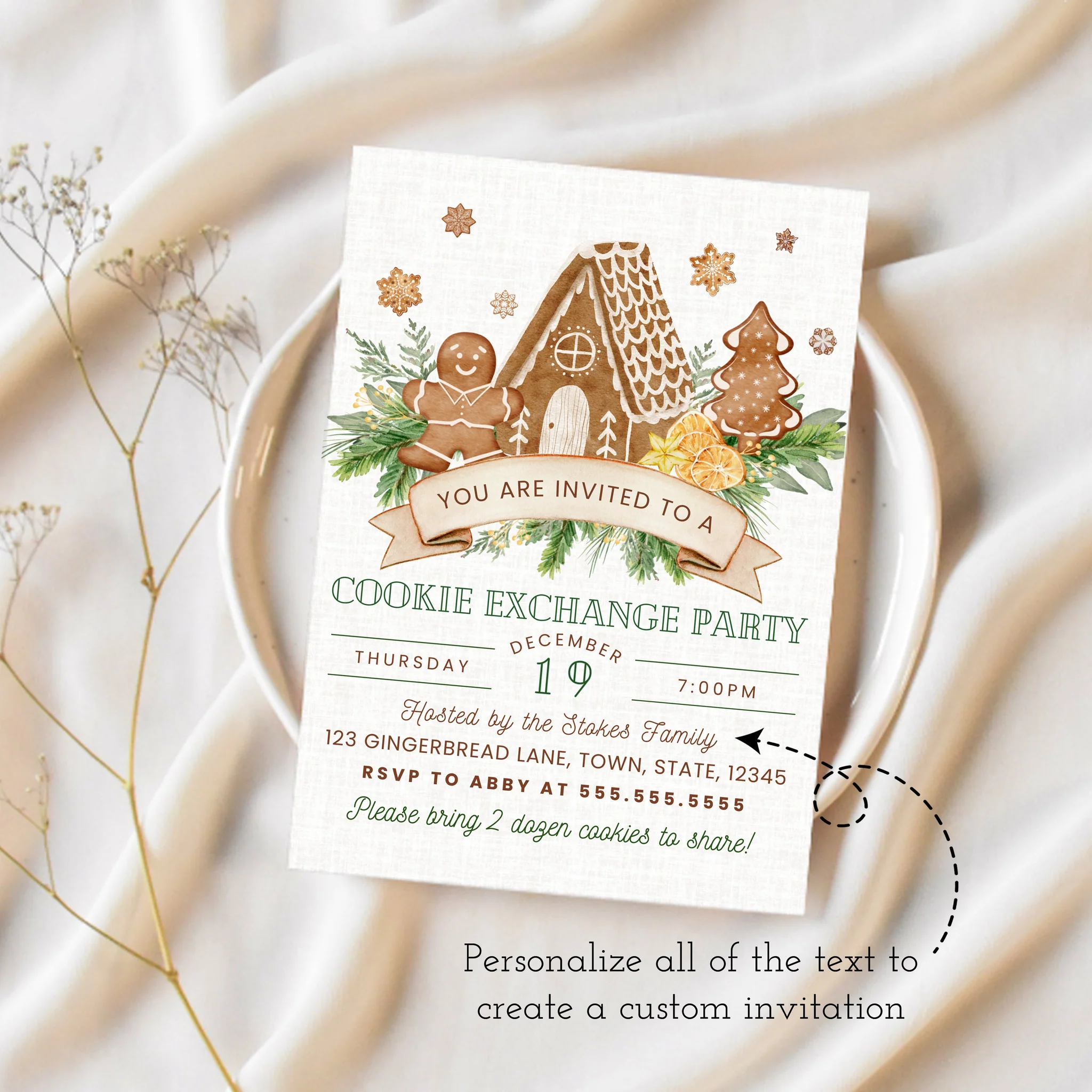 Cookie Exchange Invitation Christmas Cookie Exchange