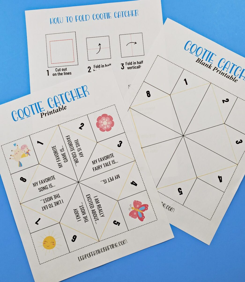 Cootie Catcher Template Printable