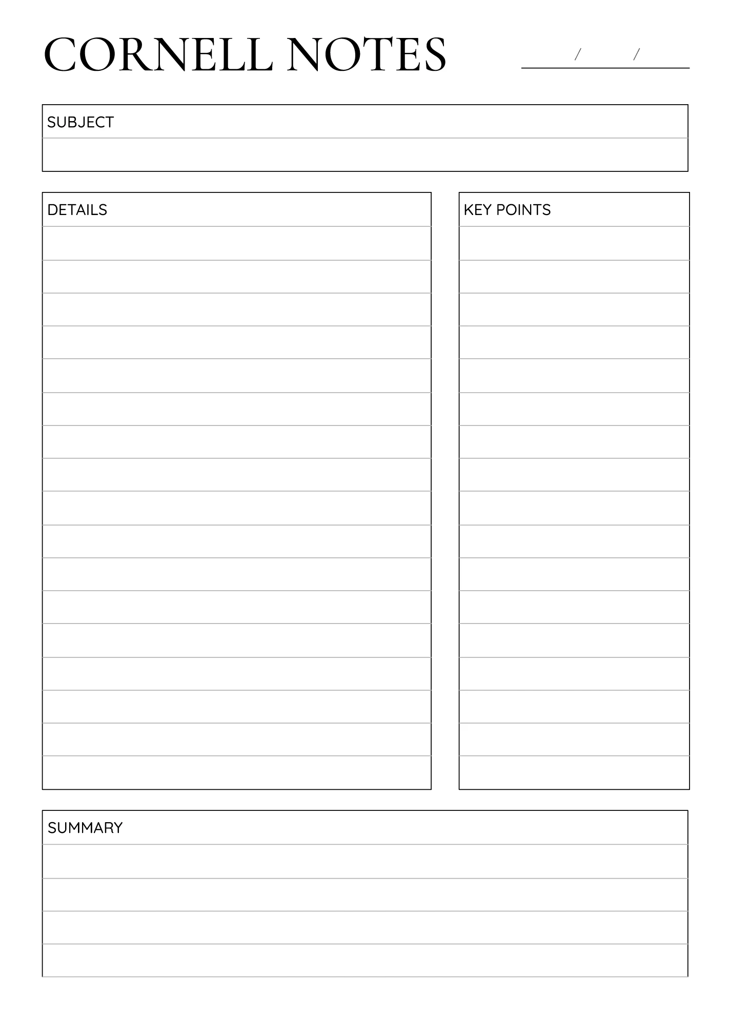 note taking printable templates note taking printable templates