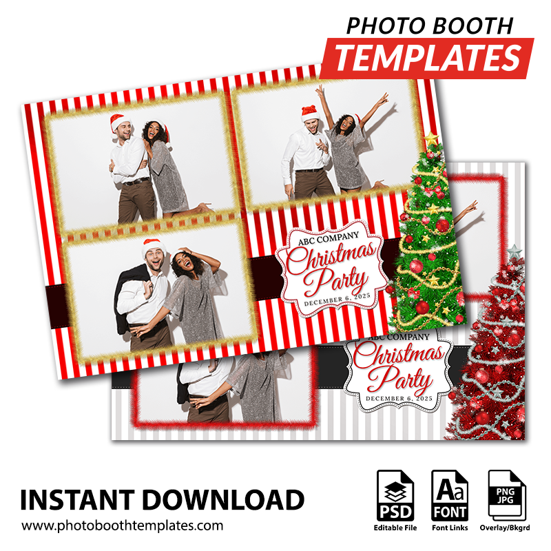 Corporate Christmas Party 3 Pose Postcard