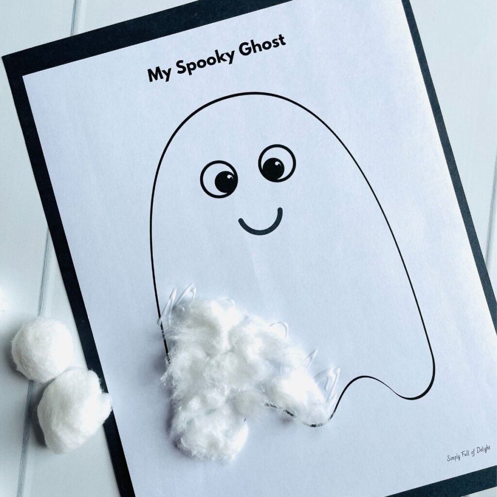 Cotton Ball Ghost Craft Cotton Ball Ghost Craft