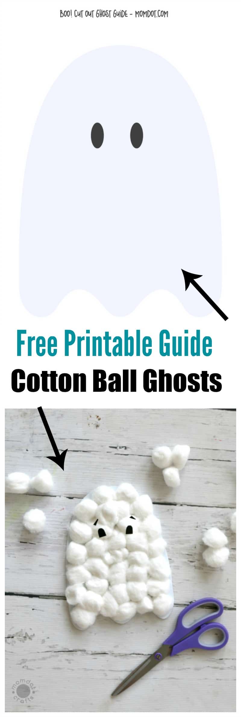 Cotton Ball Ghosts With Free Downloadable Ghost Template Cotton Ball Ghosts With Free Downloadable Ghost Template