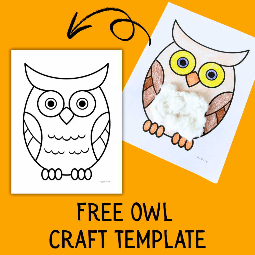 Cotton Ball Owl Craft Free Printable Cotton Ball Owl Craft Free Printable