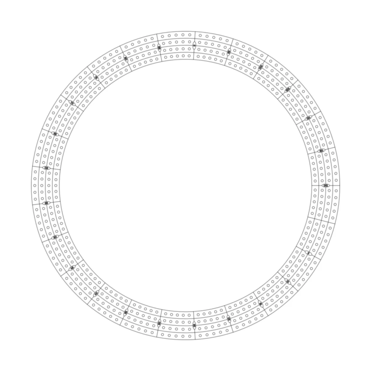 printable cribbage board template
