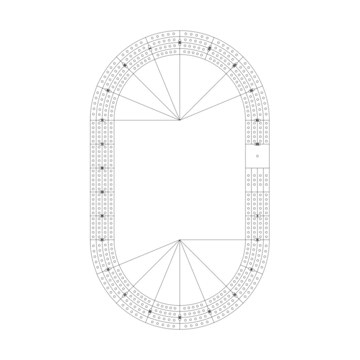 Cribbage Board Pattern Template Race Track