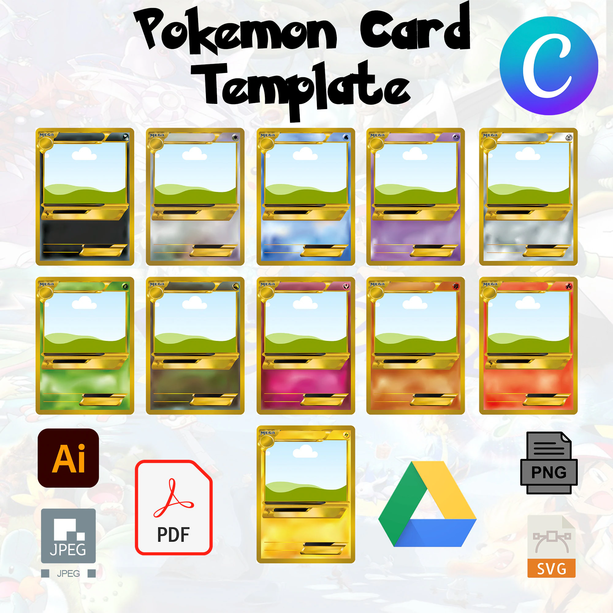 printable pokemon card template printable pokemon card template