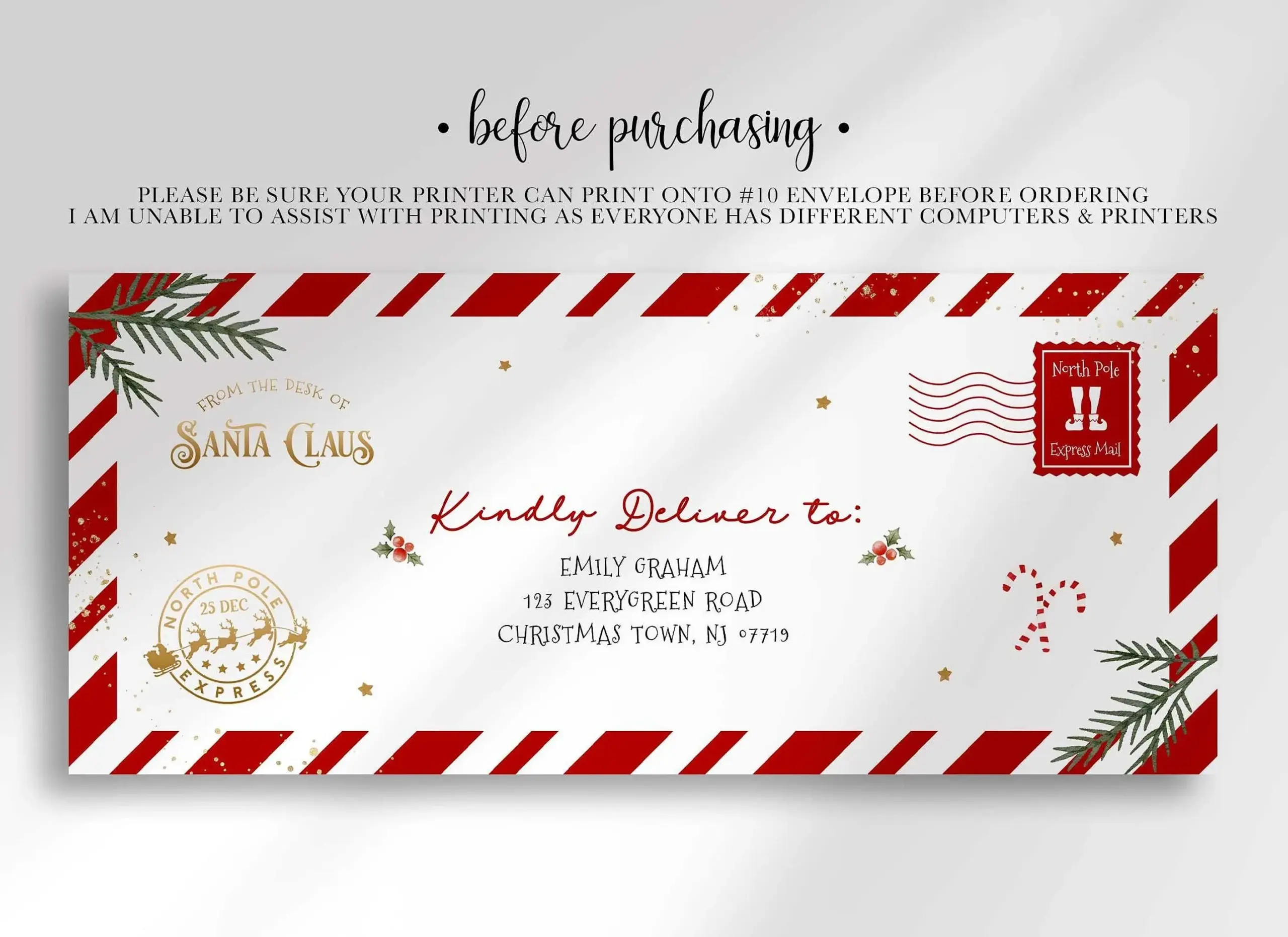 Customizable North Pole Santa Letter Customizable North Pole Santa Letter