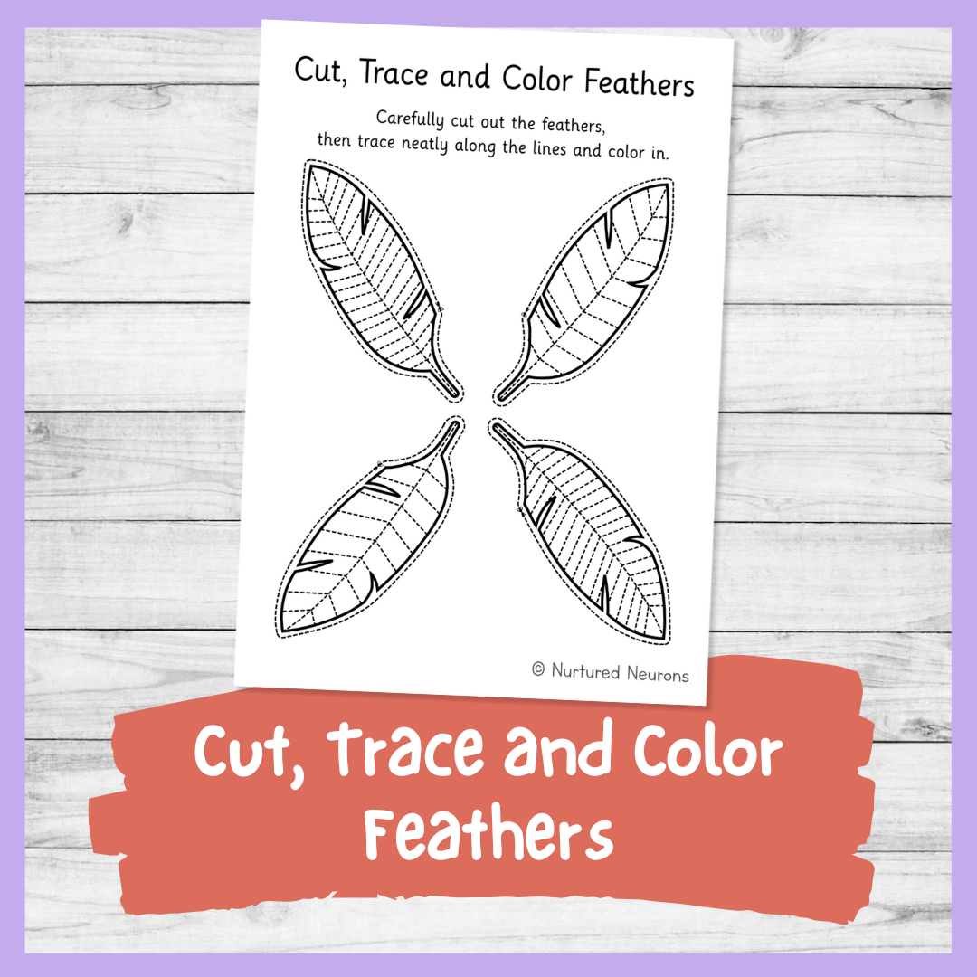 printable feather template for preschoolers