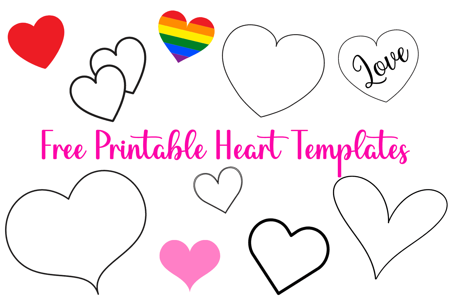 Cute Printable Heart Templates
