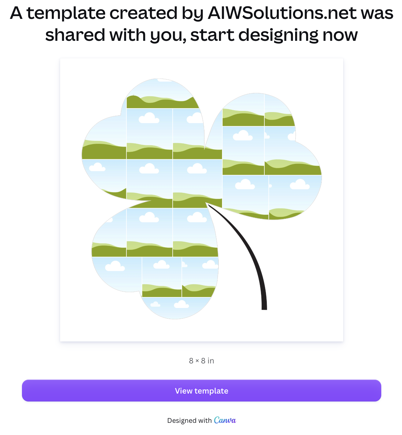 shamrock shaped collage template