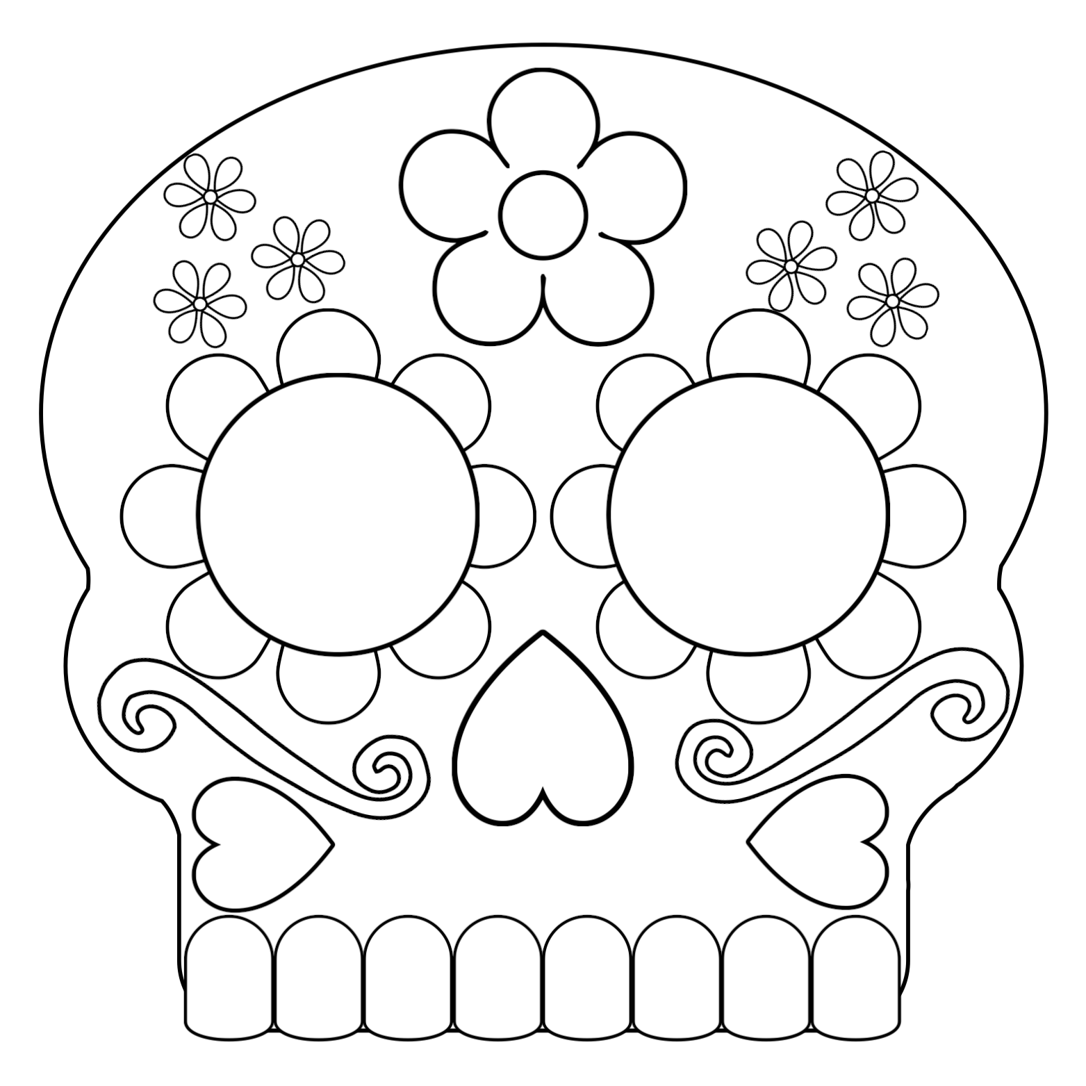Day Of The Dead Masks Sugar Skulls Free Printable
