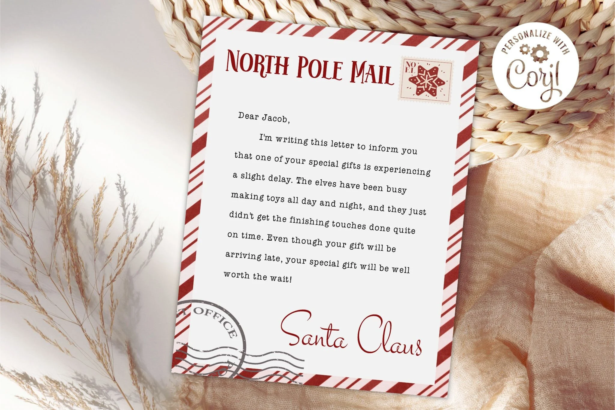 Delayed Christmas Gift Printable Kids