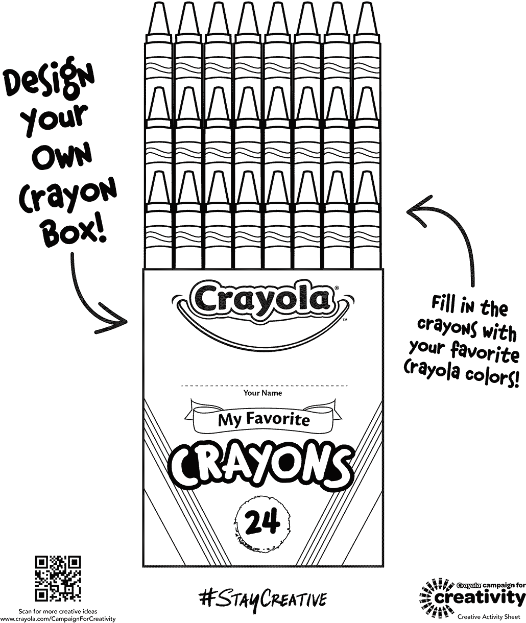 Design Your Own Crayon Box Coloring Page