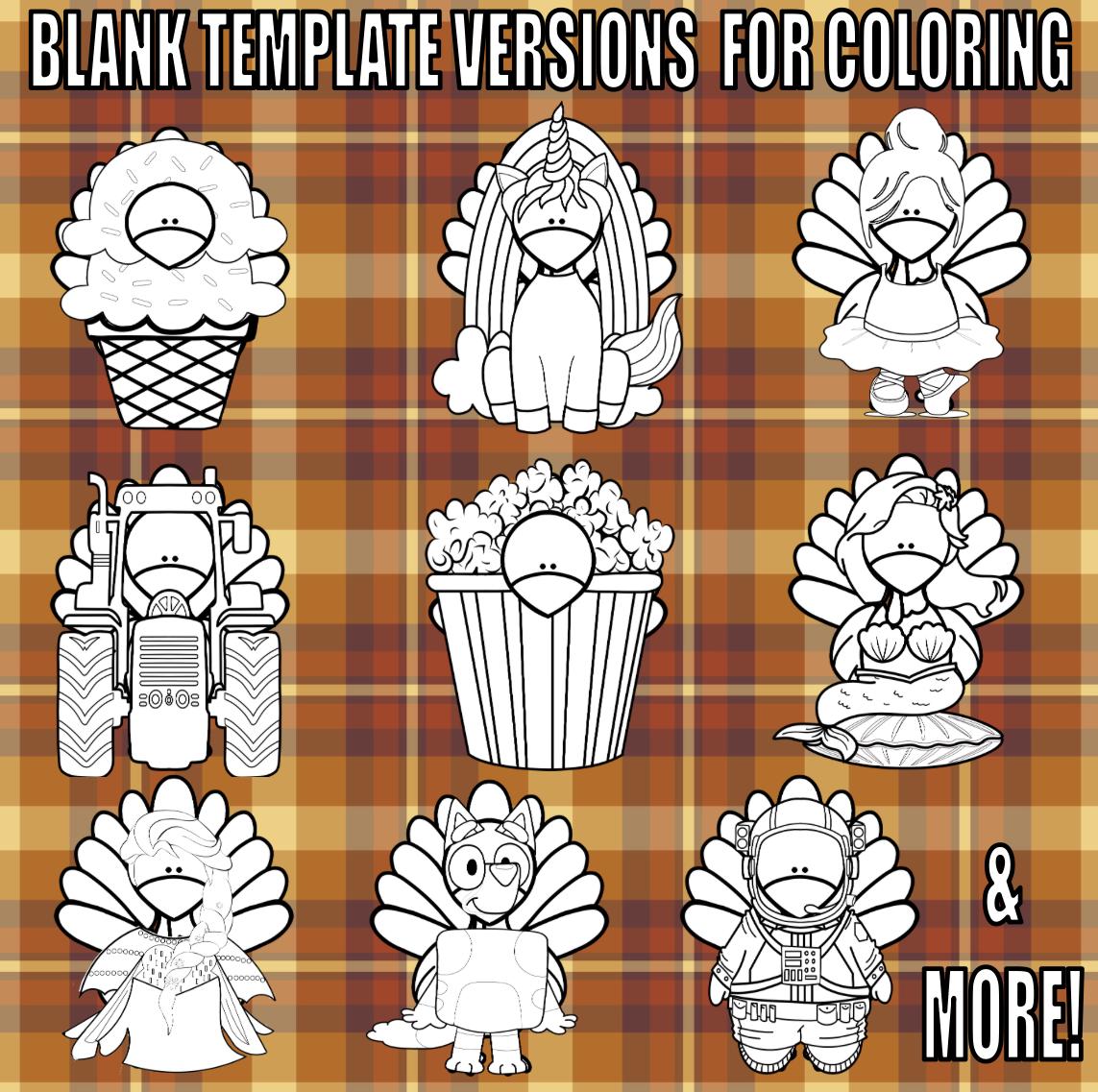 Disguise A Turkey Blank Ice Cream
