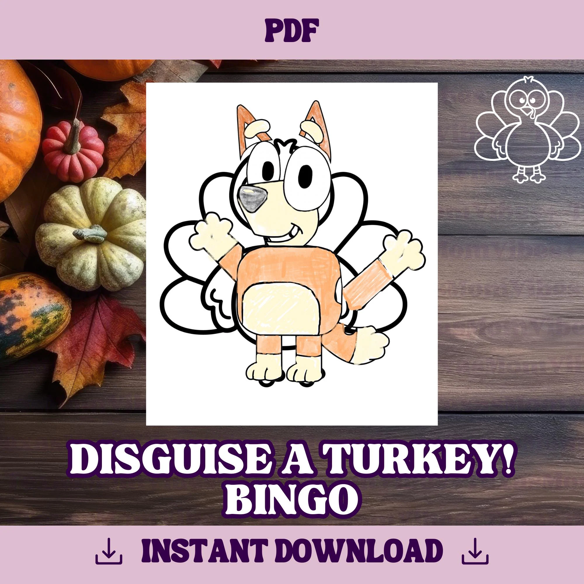 Disguise A Turkey Bluey Template Disguise A Turkey Bluey Template