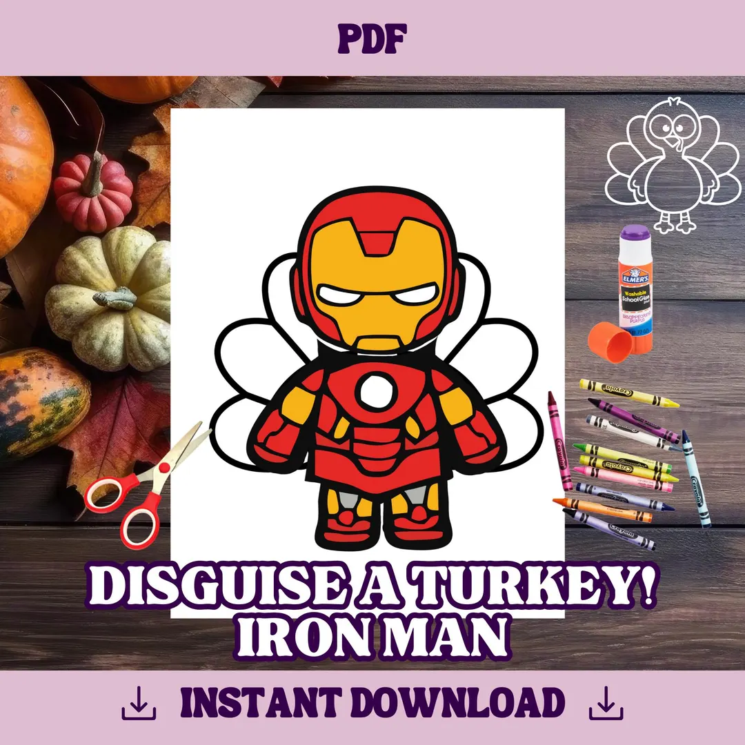 Disguise A Turkey Iron Man Template Disguise A Turkey Iron Man Template