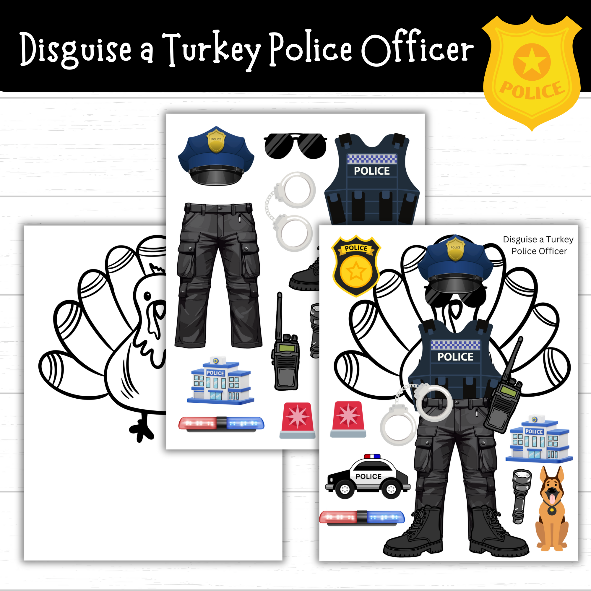 Disguise A Turkey Police Officer Disguise A Turkey Police Officer