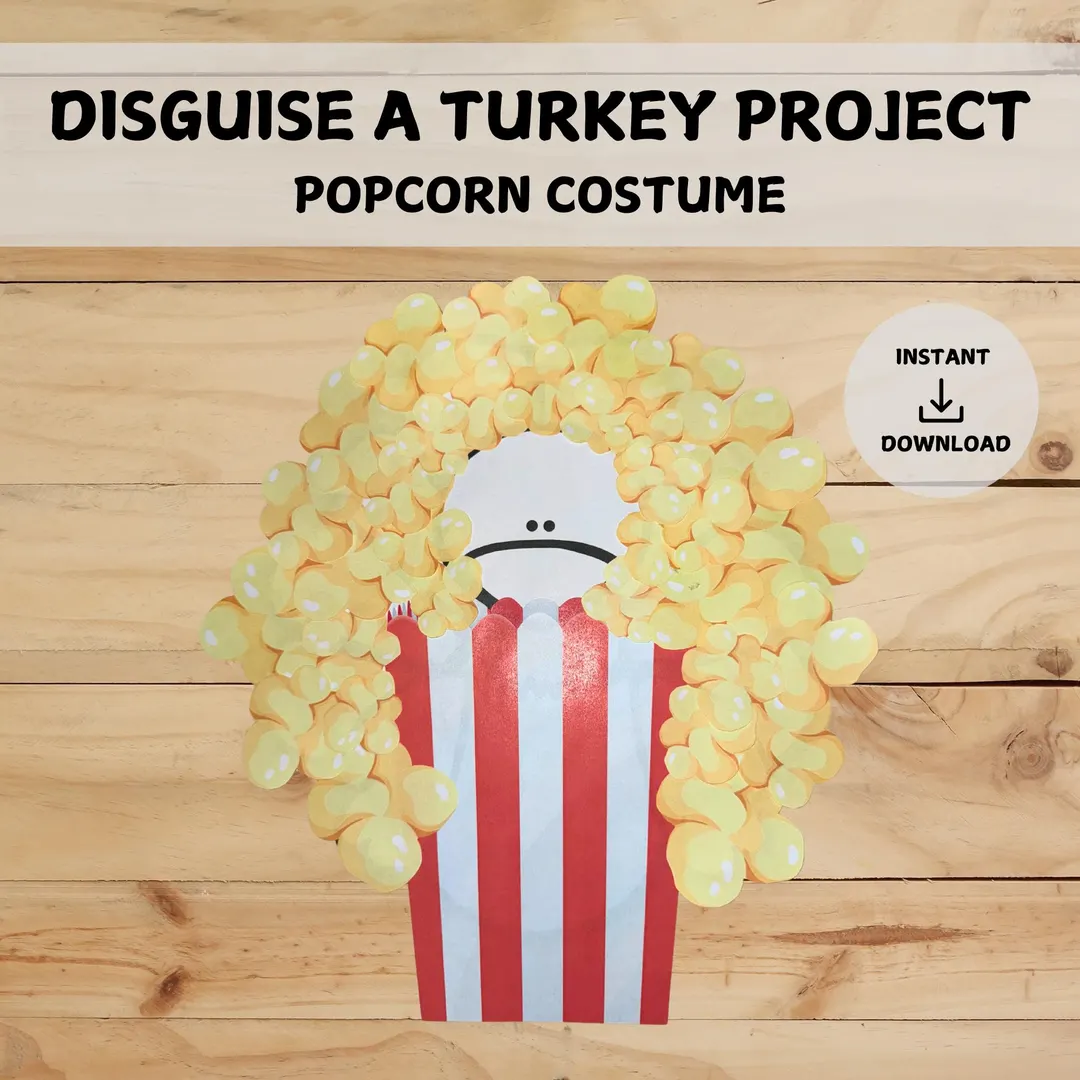 disguise a turkey popcorn template