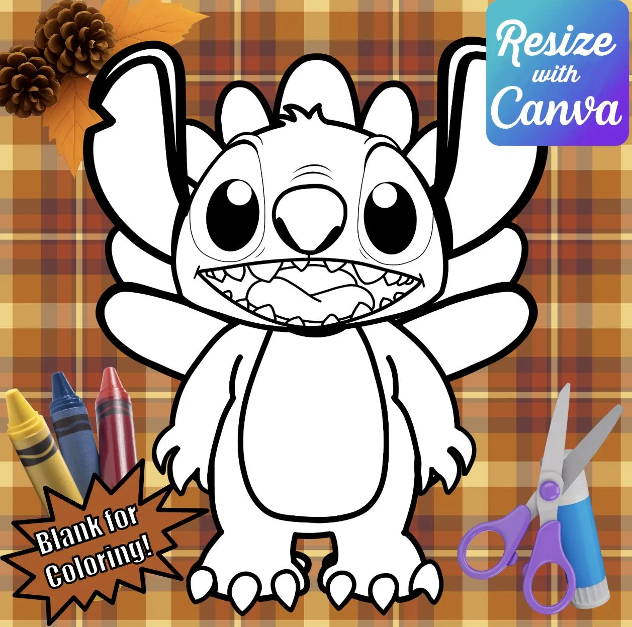 Disguise A Turkey Template Stitch