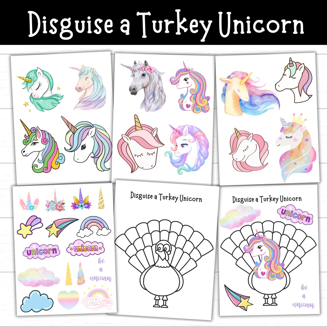 Disguise A Turkey Unicorn Craft