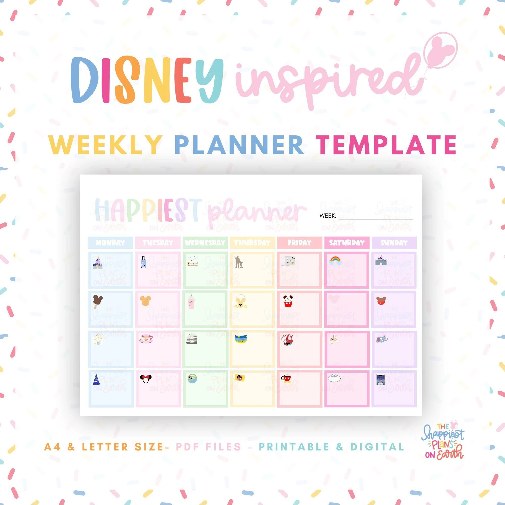 Disneyworld Weekly Planner Printable Disneyworld Weekly Planner Printable