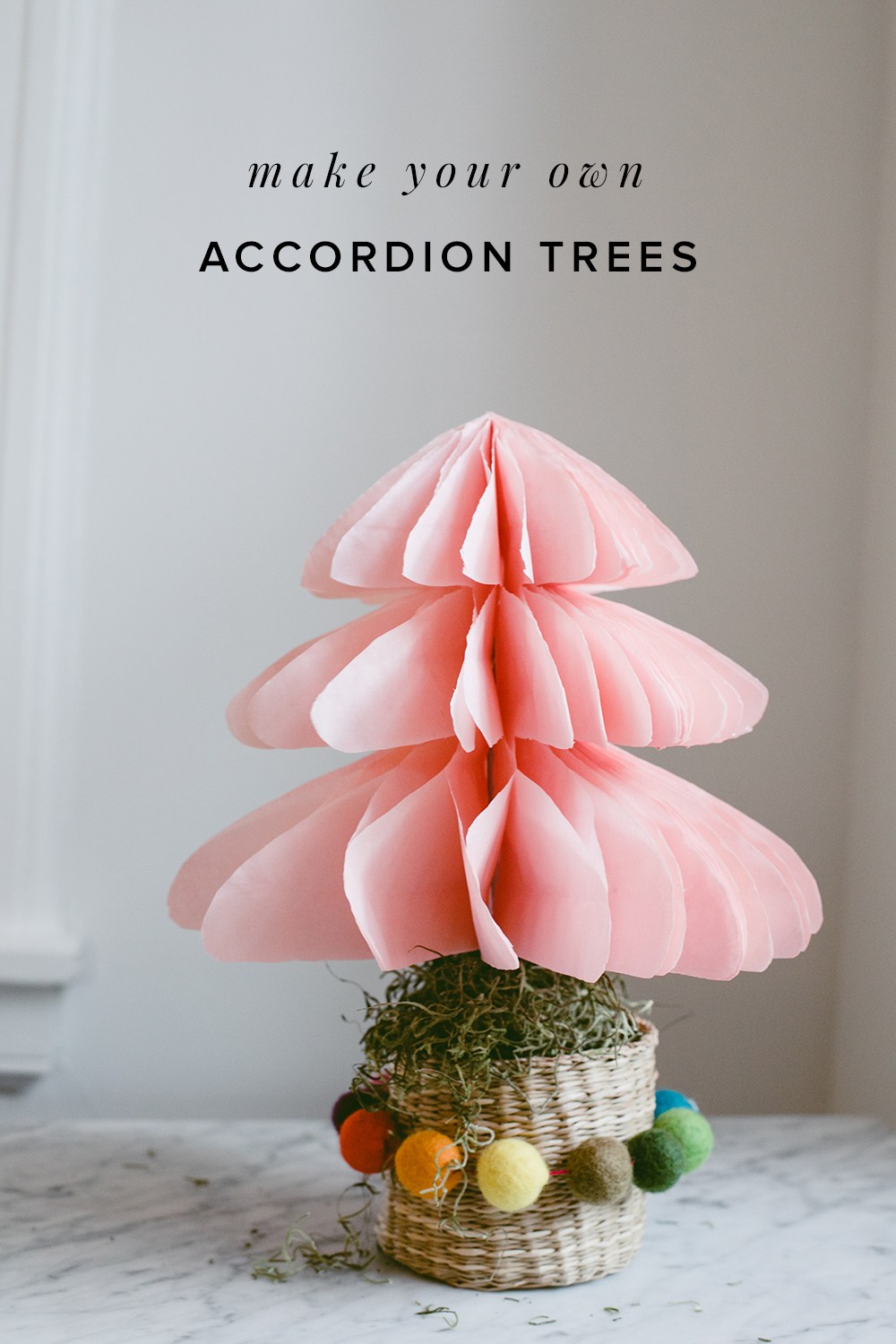 Diy Accordion Paper Christmas Trees Diy Accordion Paper Christmas Trees