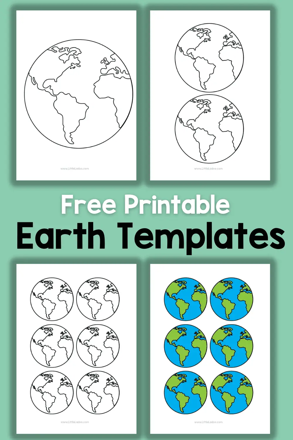 Earth Template Printable Freebie