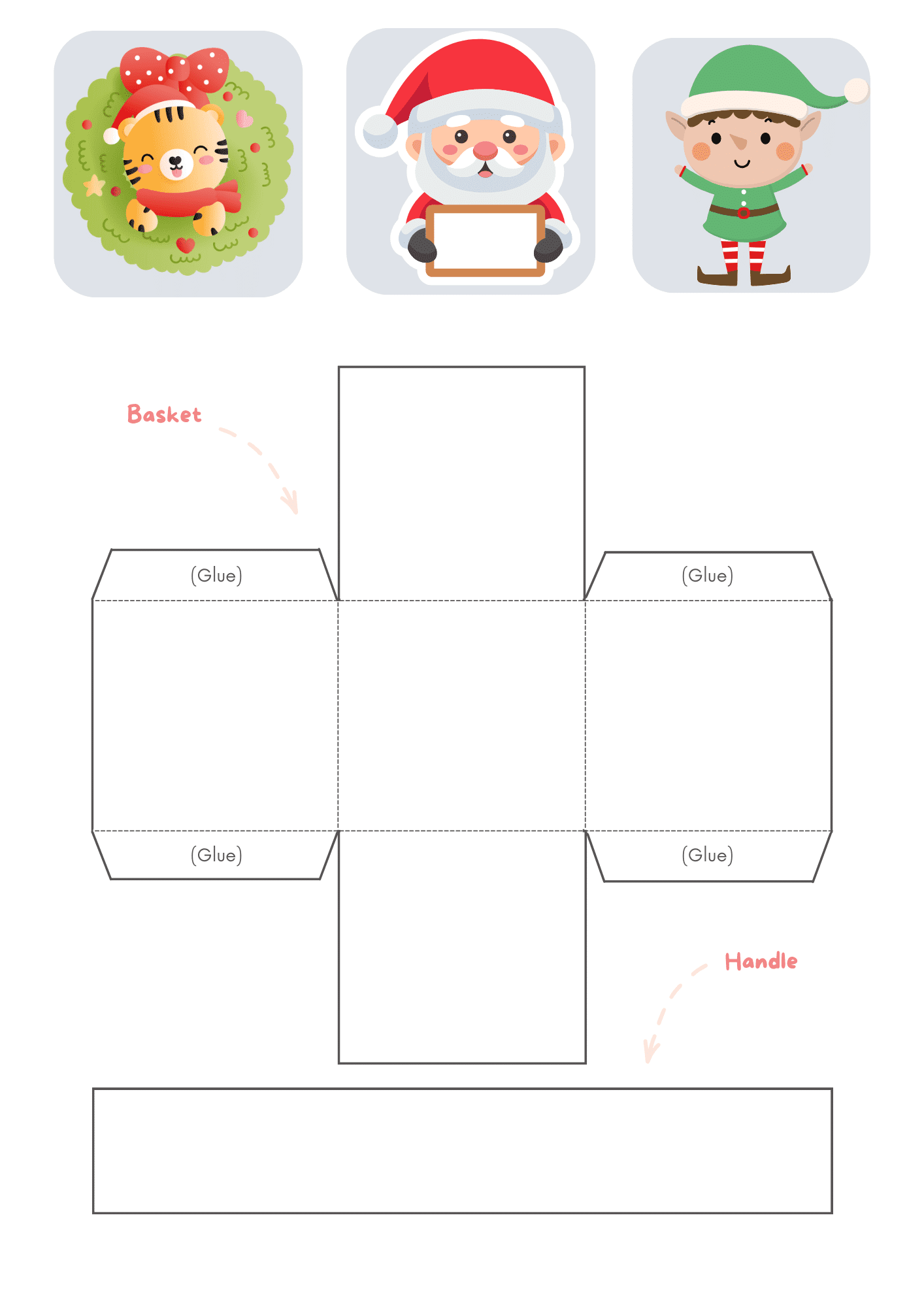 Easy Christmas Basket Craft For Kids
