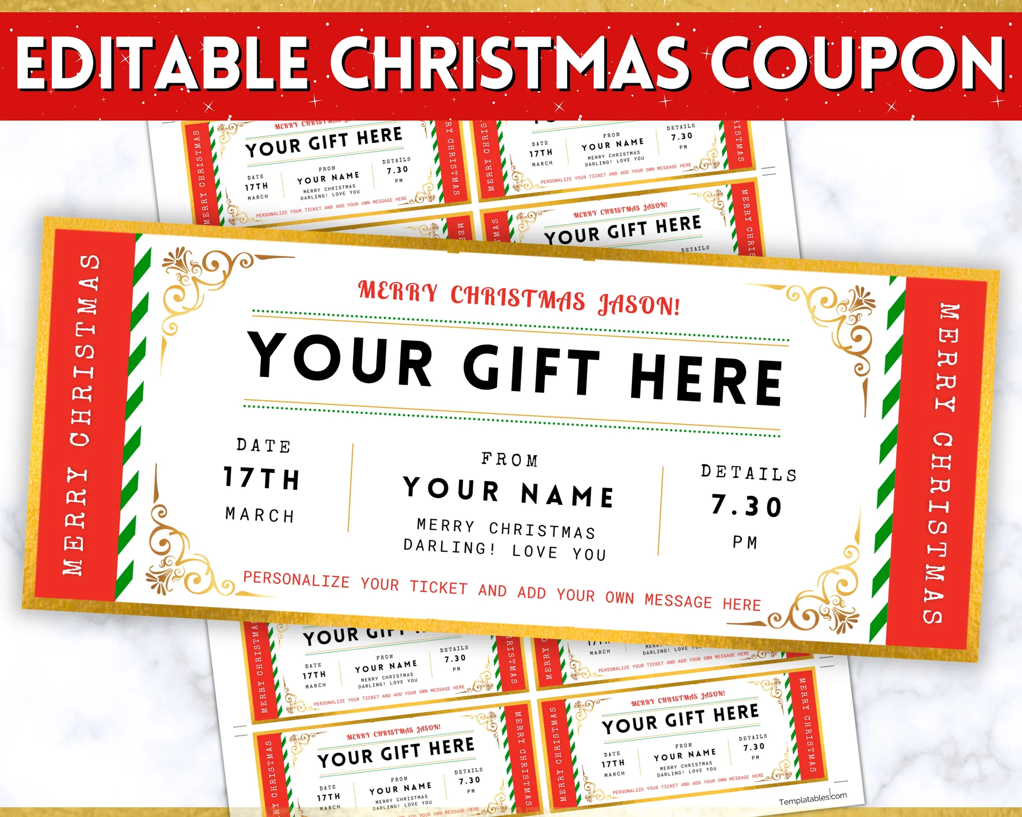 christmas coupon template free